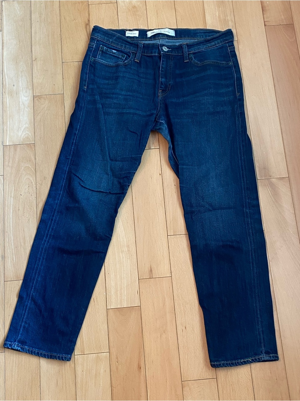 Gap 1969 Best Girlfriend Selvedge Jeans Size 28 Dark Wash Stretch Denim Straight